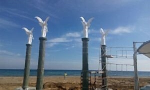 Antalya Özden Yapı Aracılığı ile Kıbrıs Limak Cyprus Deluxe Hotel Özel Üretim Sütun + Melek Uygulaması